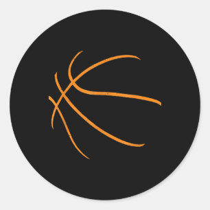 Adesivo Redondo Ônibus desportivo Silhout de Basquete