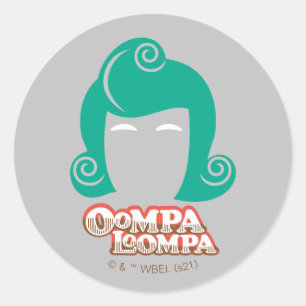 Adesivo Redondo Oompa Loompa Hair Graphic