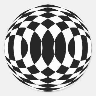 Adesivo Redondo Op-Art Harlequin (Stickers)