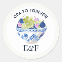 Opa para o Casamento Grego Eterno Figos Uvas Monog