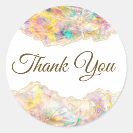 Adesivo Redondo Opal Design Obrigado
