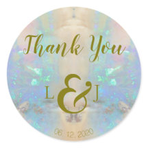 Opal Gemstone Quartz Casamento Obrigado