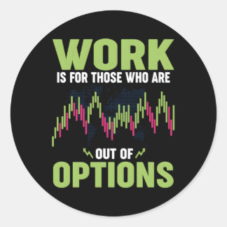 Adesivo Redondo Opções Bolsa Bolsa Comercial Dia Comercial Investi