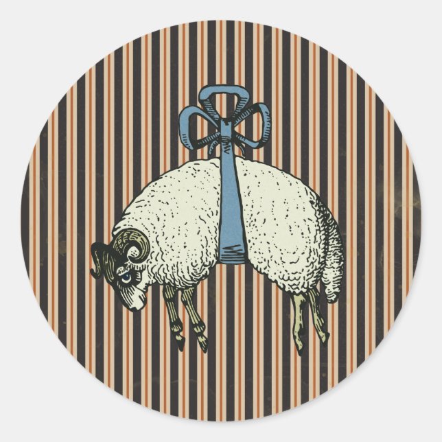 Adesivo Redondo OPÇÕES DE DESIGNER DE Ovinos DO Arco bonito~ Autoc (Frente)