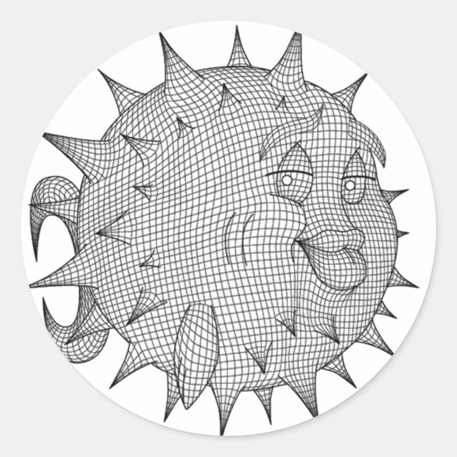 Adesivo Redondo OpenBSD (Frente)