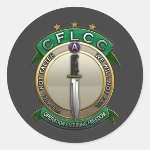 Adesivo Redondo Operação CFLCC durante a liberdade