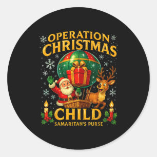 Adesivo Redondo Operação Criança Natal Bolsa Samaritan's Purse Bal
