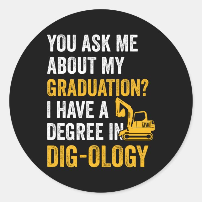 Adesivo Redondo Operação de escavação de trombose por um operador  (Frente)