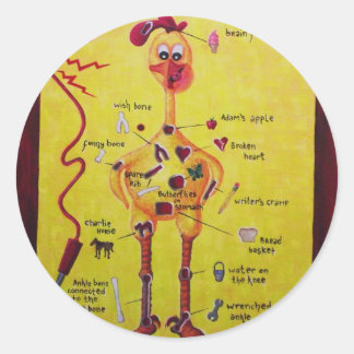 Adesivo Redondo Operação Galinha de Borracha