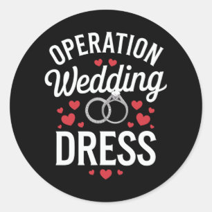 Adesivo Redondo Operação Vestido de Casamento