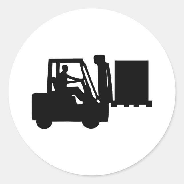 Adesivo Redondo Operador de empilhação (Frente)
