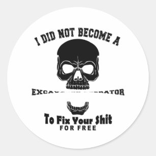 Adesivo Redondo Operador escavador