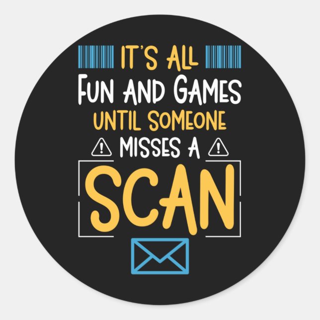 Adesivo Redondo Operário Funny Postal (Frente)