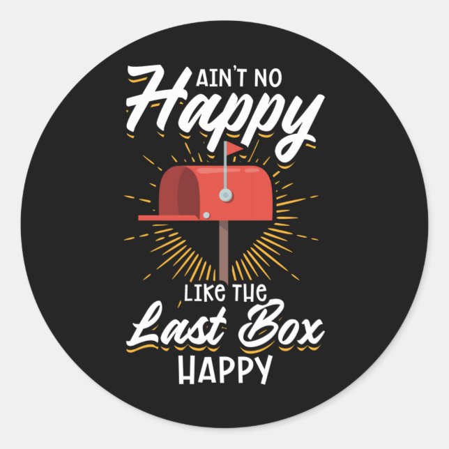 Adesivo Redondo Operário Postal Funny Mail Carrier (Frente)