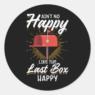 Adesivo Redondo Operário Postal Funny Mail Carrier