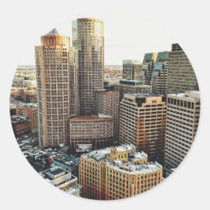 Adesivo Redondo Opinião de Boston
