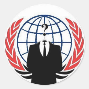 Adesivo Redondo ops #anonymous