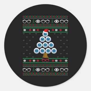 Adesivo Redondo Optometria Da Árvore De Olho Feia