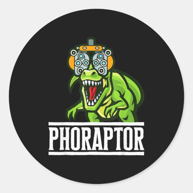 Adesivo Redondo Optometry Machine Phoropter Funny Optometrist Phor (Frente)