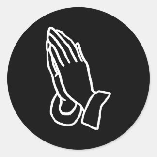 Adesivo Redondo Oração às Mãos de Oração