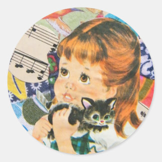 Adesivo Redondo Oração de um dono de gato