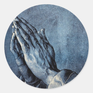 Adesivo Redondo Oração dobrada das mãos - Durer