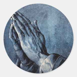 Adesivo Redondo Oração dobrada das mãos - Durer
