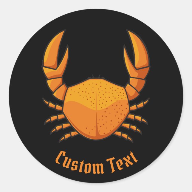 Adesivo Redondo Orange Crab (Frente)