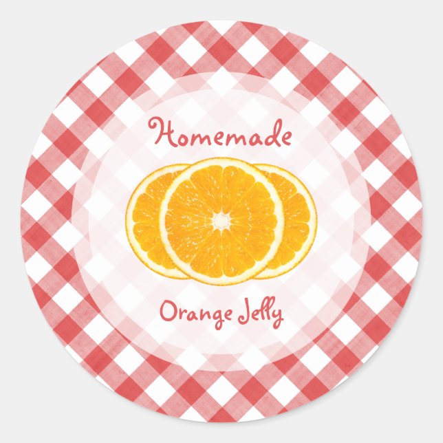 Adesivo Redondo Orange Jam Jelly (Frente)