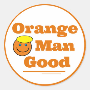 Adesivo Redondo Orange Man GOOD