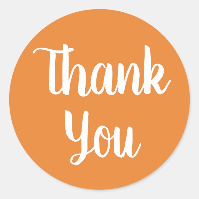 Adesivo Redondo Orange Obrigado A Queda Do Casamento De Halloween  (Frente)