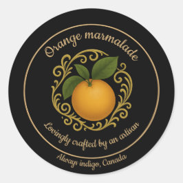 Adesivo Redondo Orange Radiance – Artisan Marmalade Label