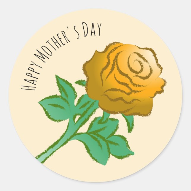 Adesivo Redondo Orange Rose (Frente)