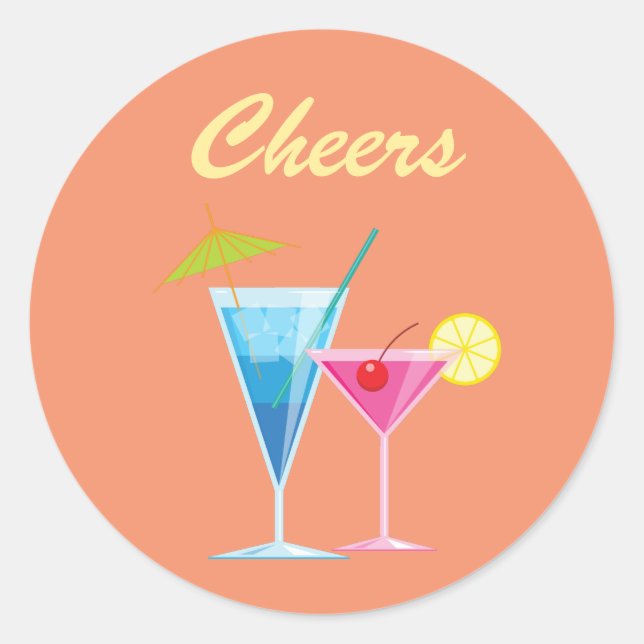 Adesivo Redondo Orange Summer Weders Sticker (Frente)