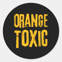 Adesivo Redondo Orange Toxic Unti Trump Political Resistance 