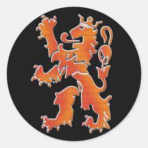 Adesivo Redondo Oranje leeuw - Leão Holandês