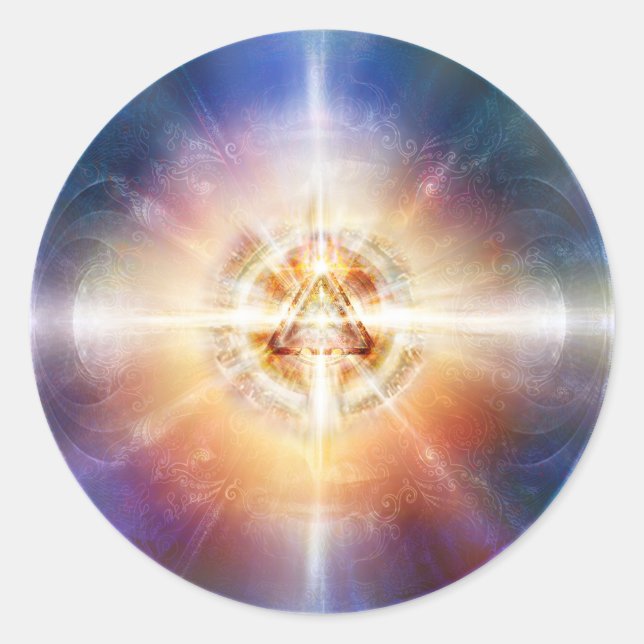 Adesivo Redondo Órbita do Triângulo Estelar H114 (Frente)