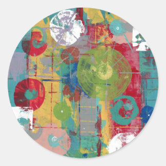 Adesivo Redondo Orbital Atômica