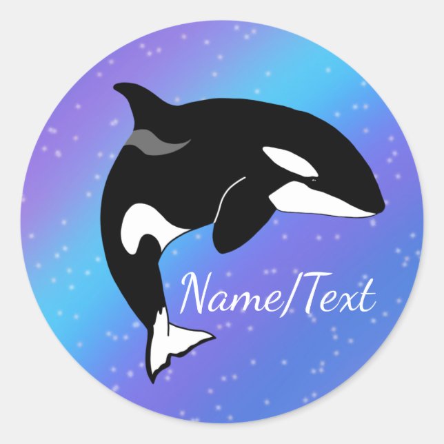 Adesivo Redondo Orca Killer Whale (Frente)
