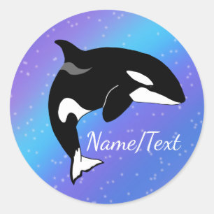 Adesivo Redondo Orca Killer Whale