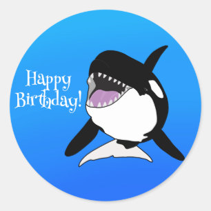 Adesivo Redondo Orca Killer Whale