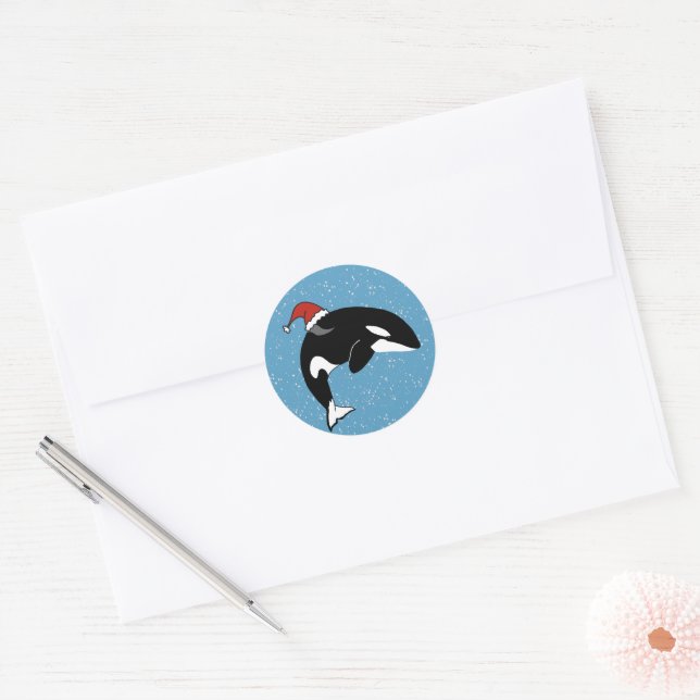 Adesivo Redondo Orca Killer Whale (Envelope)
