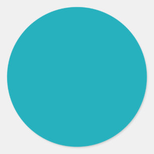 Adesivo Redondo Orçamento Peacock Azul Teal Monocromático Casament