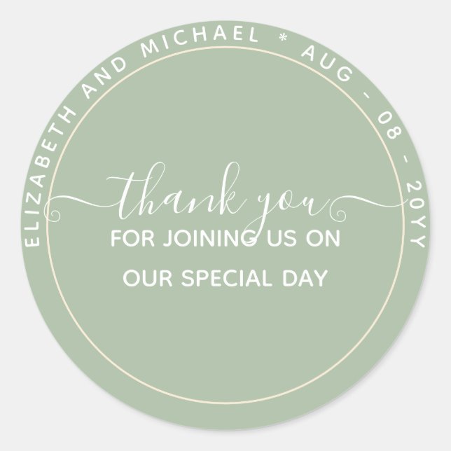 Adesivo Redondo ORÇAMENTO Verde Obrigado A Favor Monocromo (Frente)