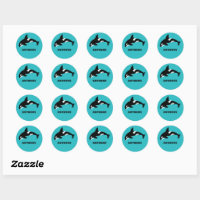Orcas Killer Whales Teal Blue Personalizado