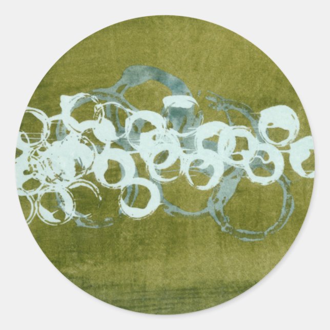 Adesivo Redondo Orcas Verdes I (Frente)