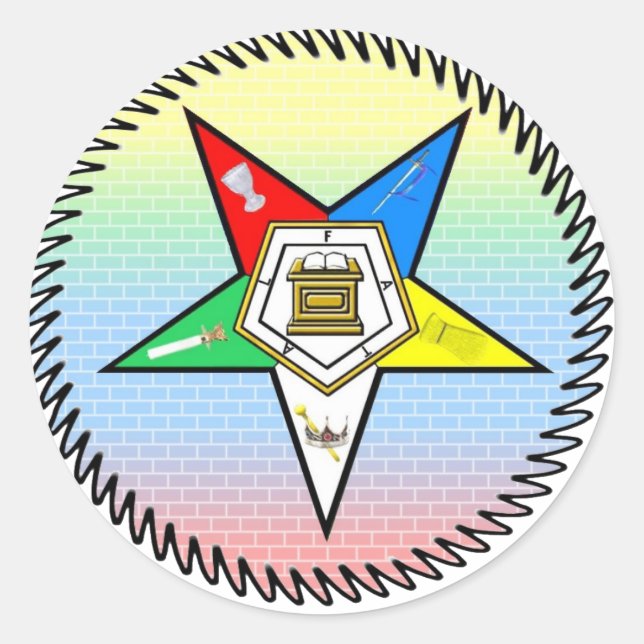 Adesivo Redondo Ordem da estrela oriental (Frente)