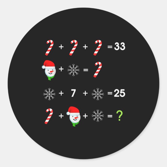 Adesivo Redondo Order Of Operations Quiz Funny Math Teacher Christ (Frente)