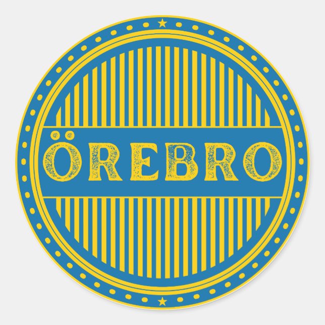 Adesivo Redondo Örebro City Pride Emblem – Swedish Identity (Frente)