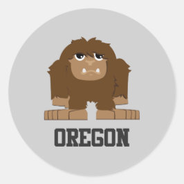 Adesivo Redondo Oregon Bigfoot